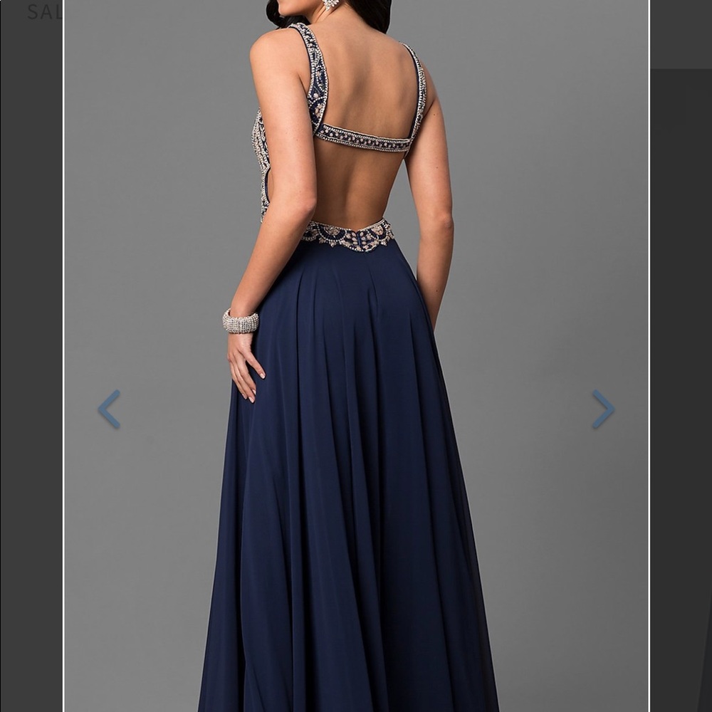 Size XL Navy Dancing Queen formal gown. Never worn